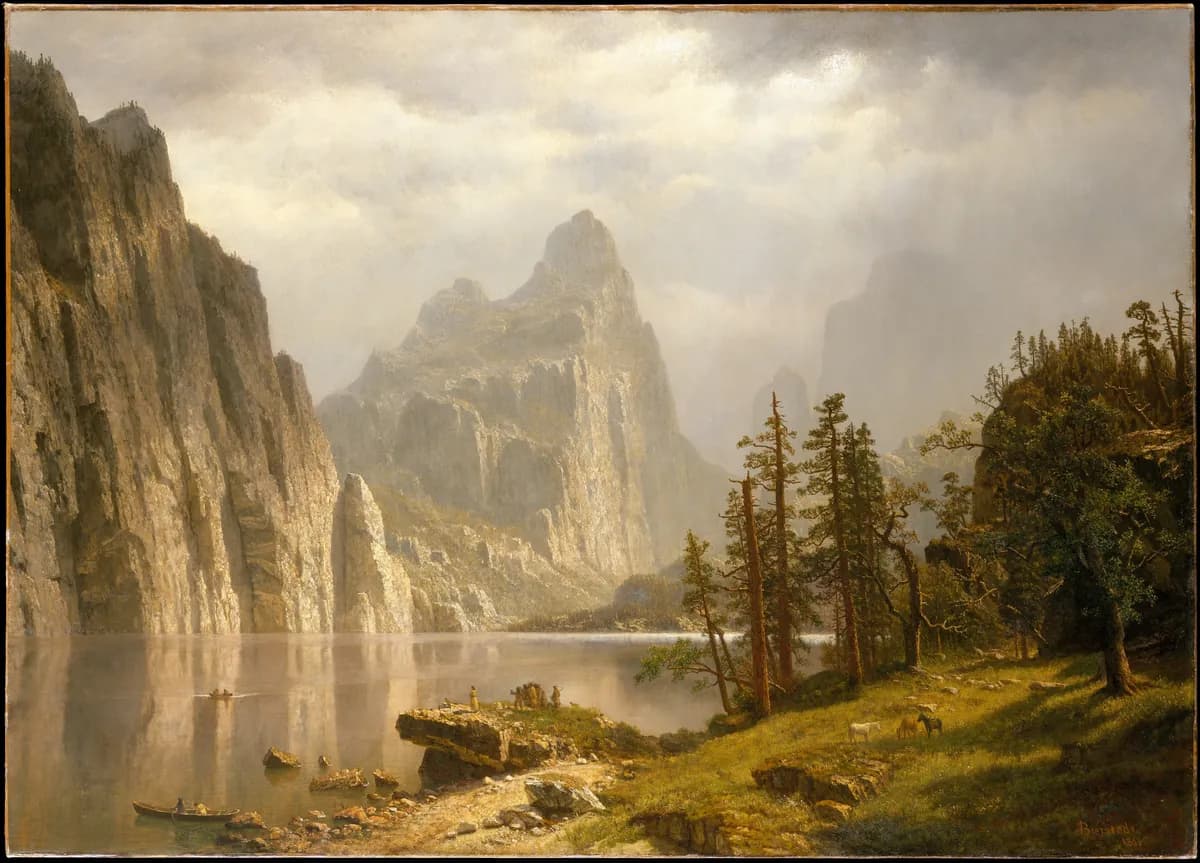 Río Merced, valle de Yosemite, Albert Bierstadt, 1866