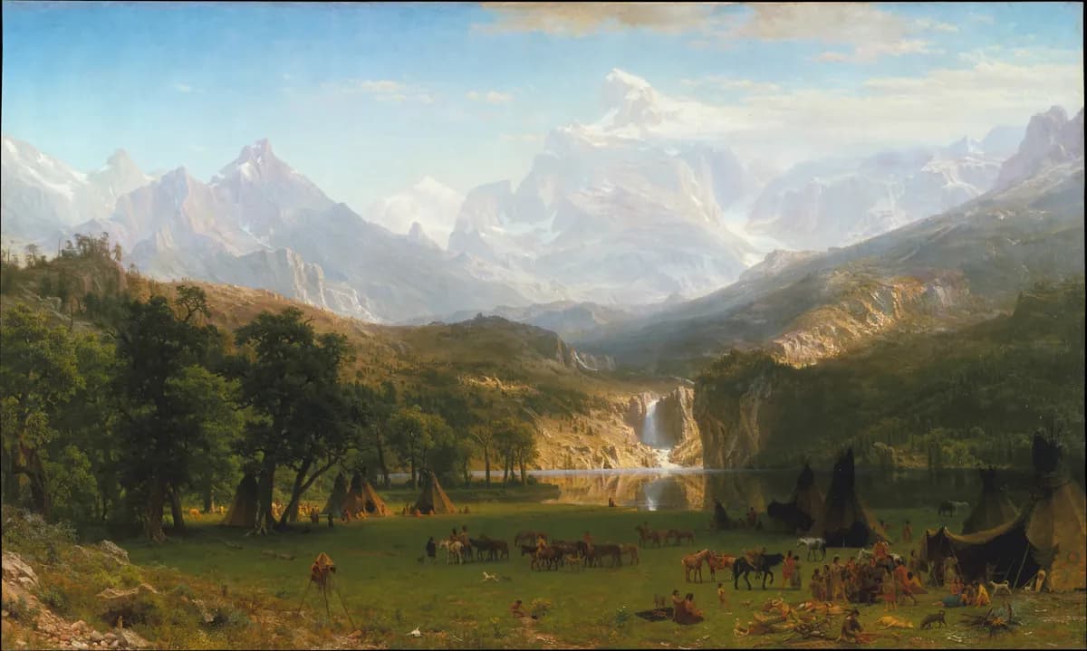Las Montañas Rocosas, pico Lander, Albert Bierstadt, 1863