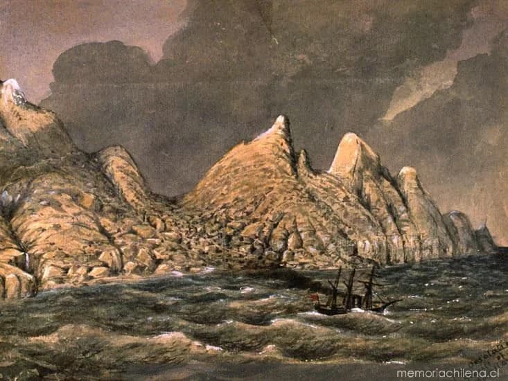Isla Desolación, Estrecho de Magallanes, 1843