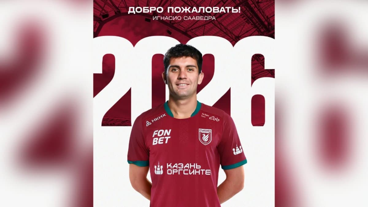 Saavedra cedido a Rubin Kazan, llega desde Sochi y usará el dorsal 7