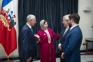 S.E. el Presidente de la República, Gabriel Boric Font, en el marco de la Transmisión de Mando Presidencial 2026, encabeza saludo protocolar con Jefes de Estado