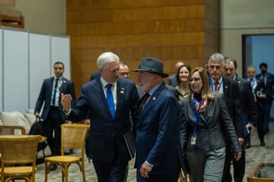 S.E. el Presidente de la República, José Antonio Kast, sostiene reunión bilateral con el Presidentes de Brasil, Lula Da Silva